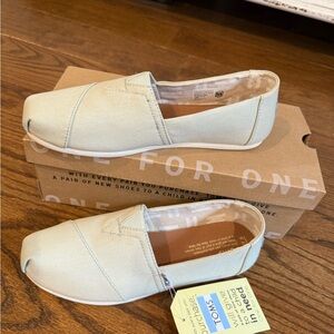 TOMS Mint Canvas Slip-Ons